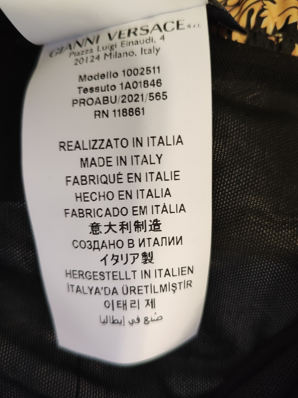 Versace Black and White Medusa NFC Tag Label XXL - Picture 7 of 16